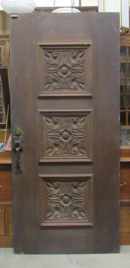 carved pine door SJT