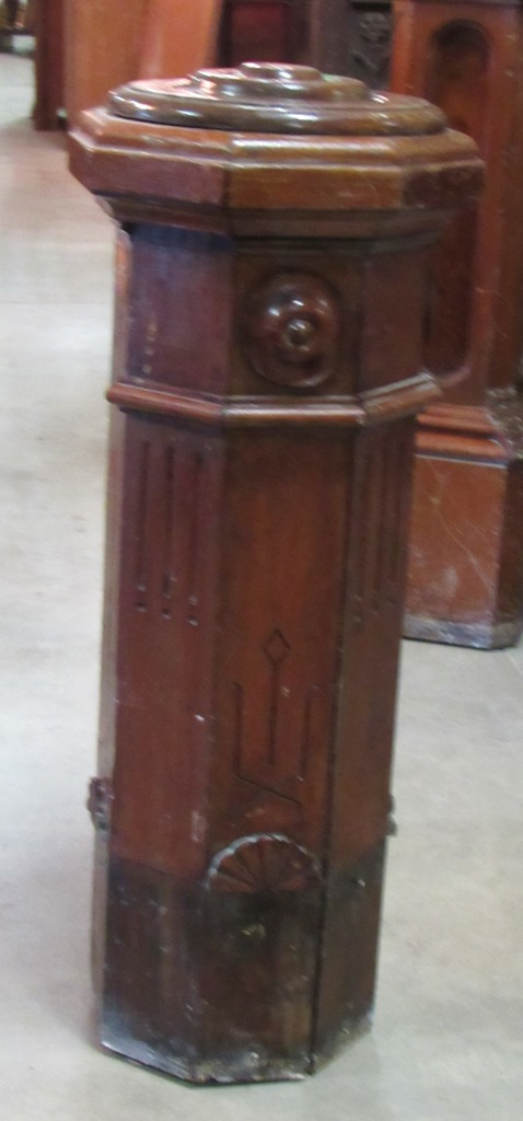 pine boxed newel post DJT