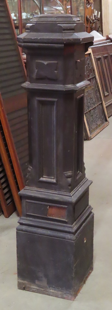carved oak newel post LJT