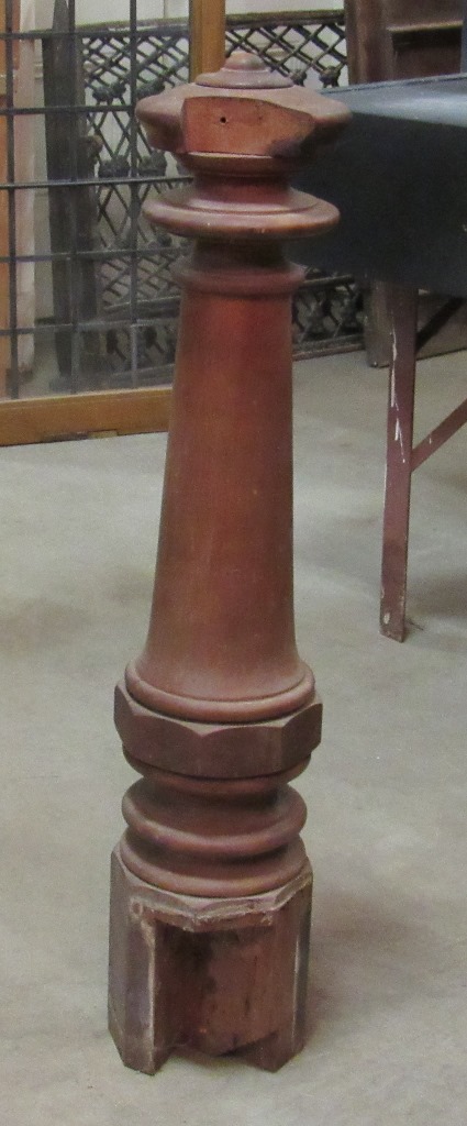walnut newel DMJ